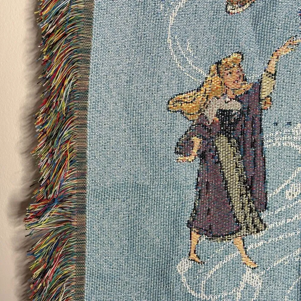 Disney 100 Years Metallic Woven Tapestry Throw Blanket 48
